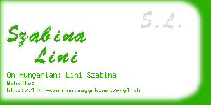 szabina lini business card